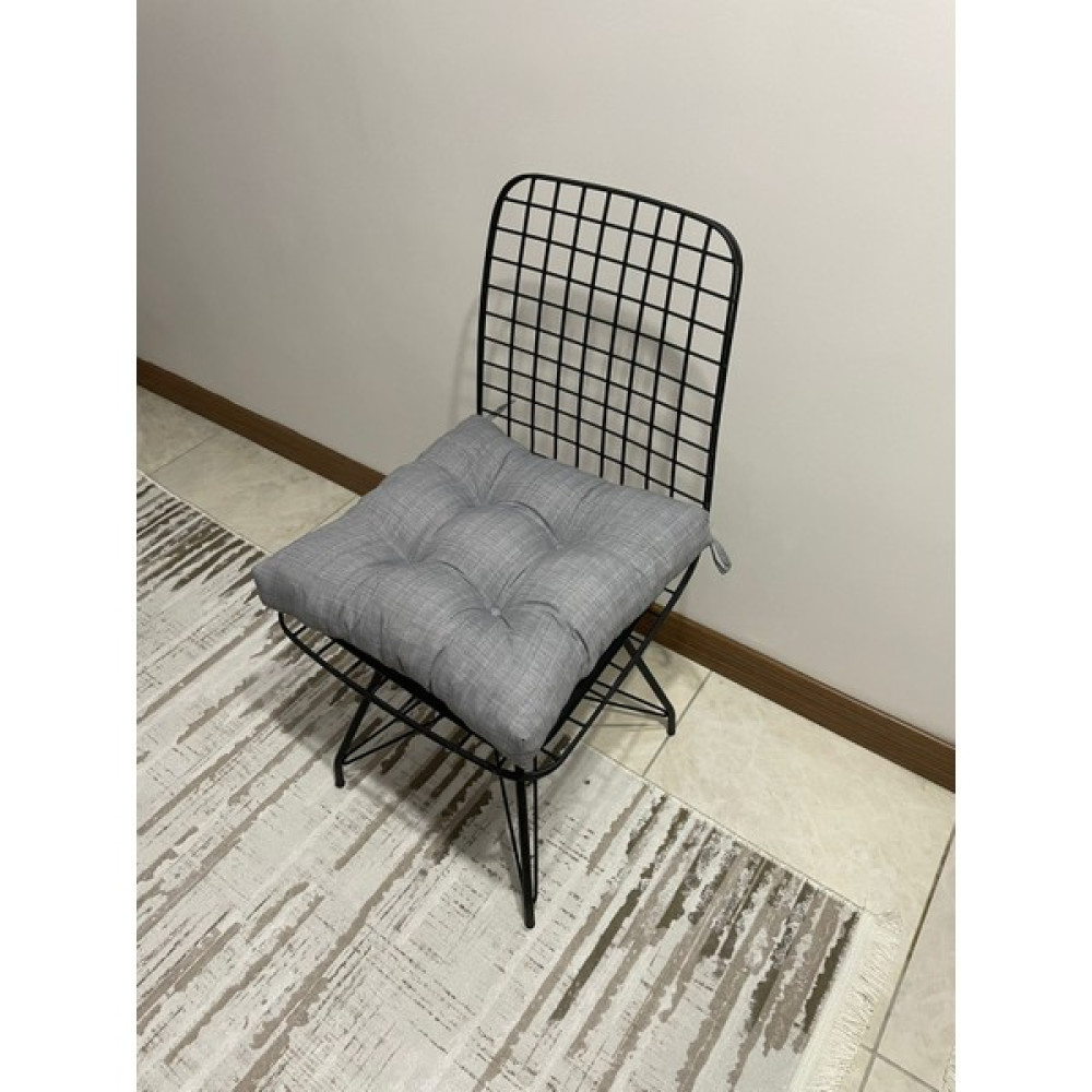 Lazilla Eco Line Sandalye Minderi Düğme Dikişi Detaylı 38X38CM Bağcıklı - 1 Bahçe Sandalyesi Fiyatı