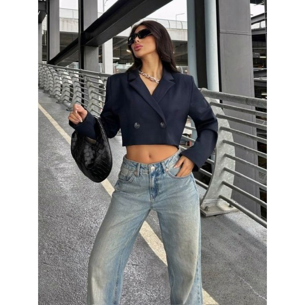 LB Laluna Butik Kadın Crop Blazer Ceket Bayan Ceket Fiyatı