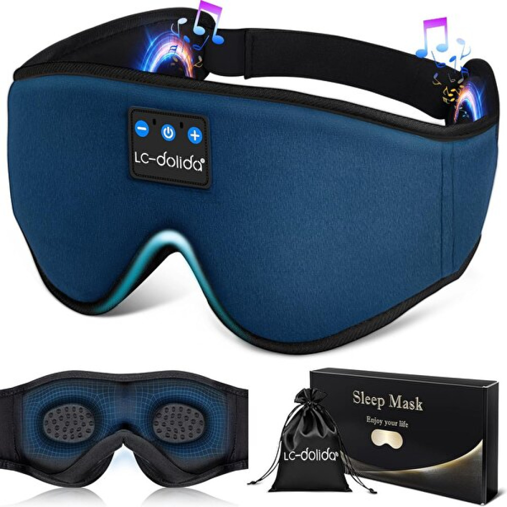 LC-Dolida 3D Uyku Maskesi Bluetooth Kablosuz Müzik Lacivert Bluetooth Kulaklık Fiyatı