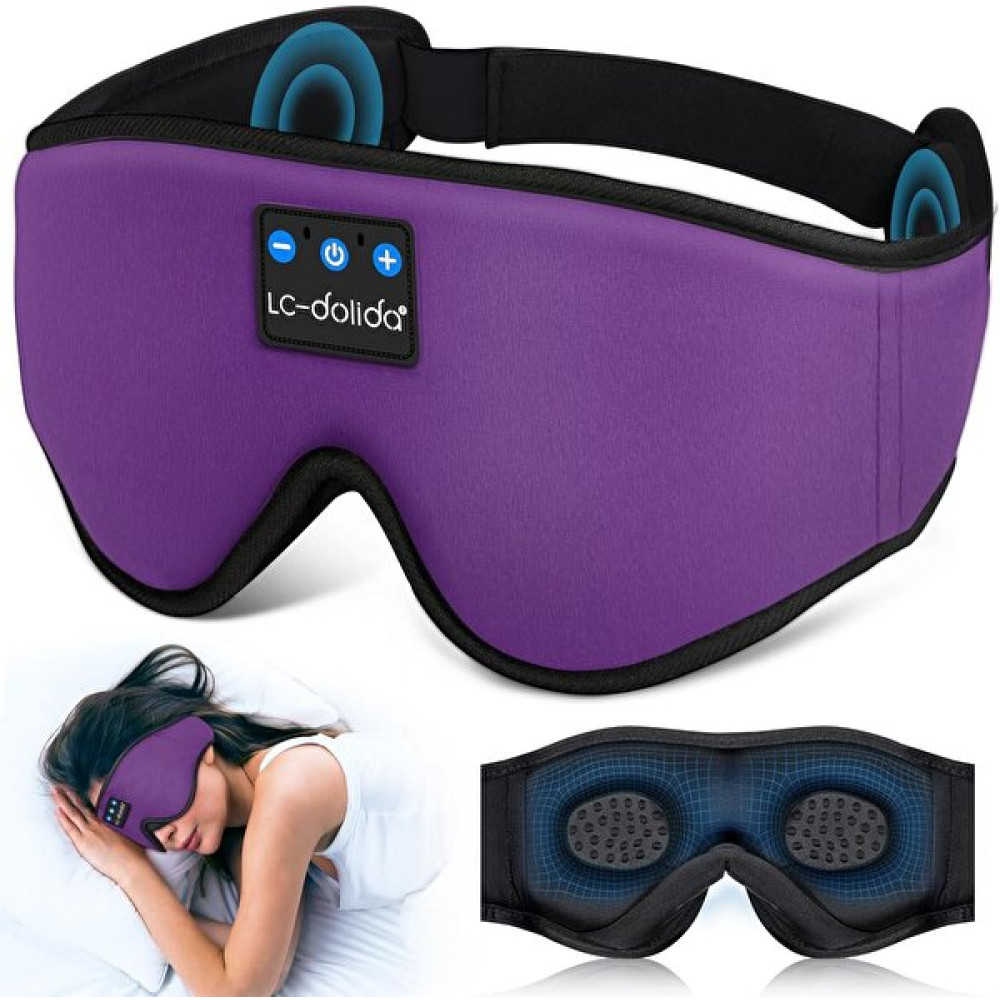 LC-Dolida 3D Uyku Maskesi Bluetooth Kablosuz Müzik Menekşe Bluetooth Kulaklık Fiyatı