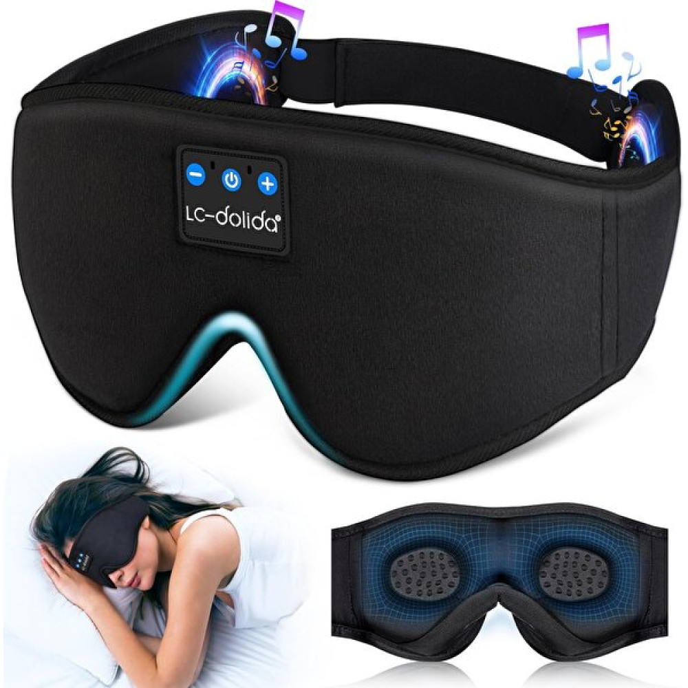 LC-Dolida 3D Uyku Maskesi Bluetooth Kablosuz Müzik Siyah Bluetooth Kulaklık Fiyatı