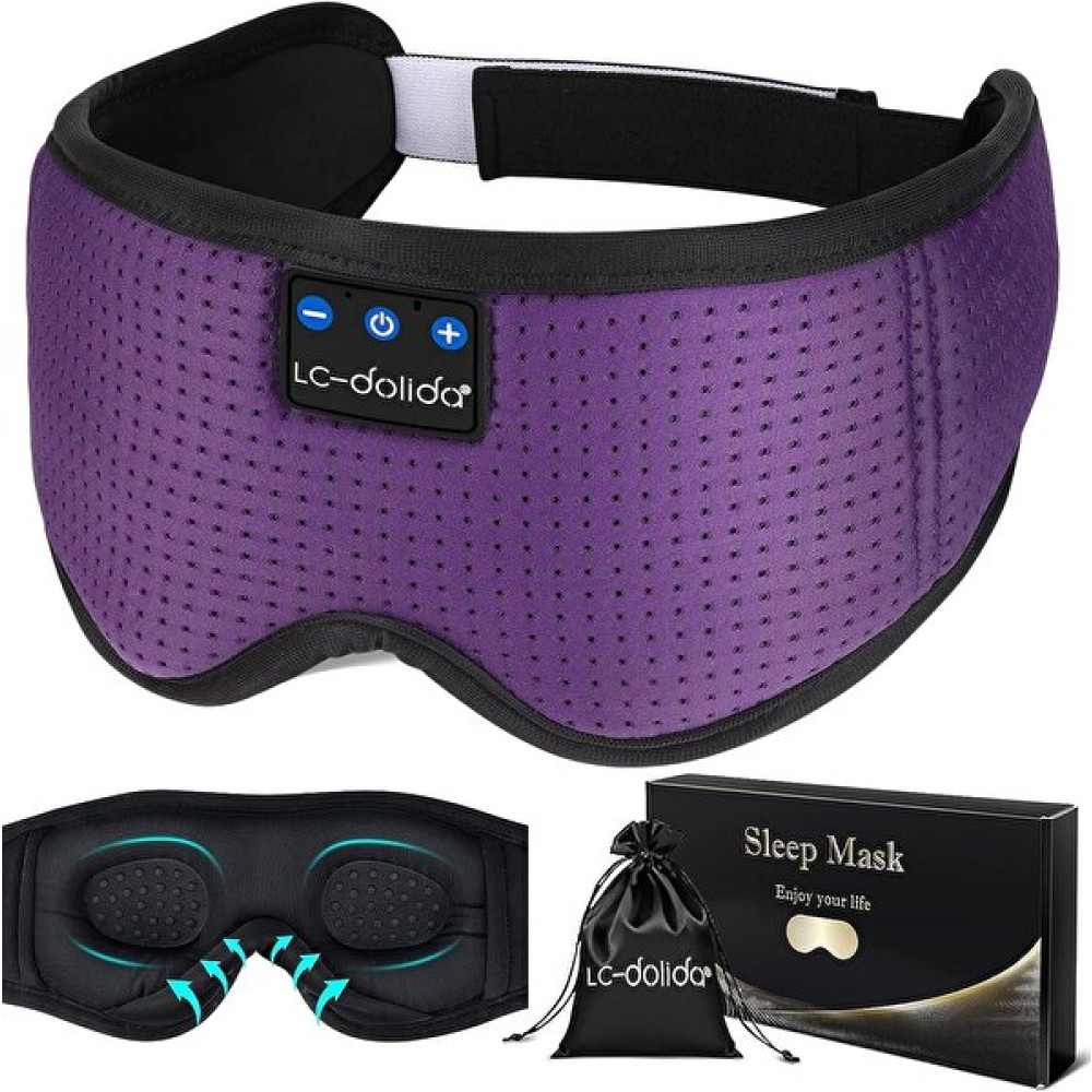 LC-Dolida 3D Uyku Maskesi Bluetooth Kablosuz Müzik Zarif Mor Bluetooth Kulaklık Fiyatı