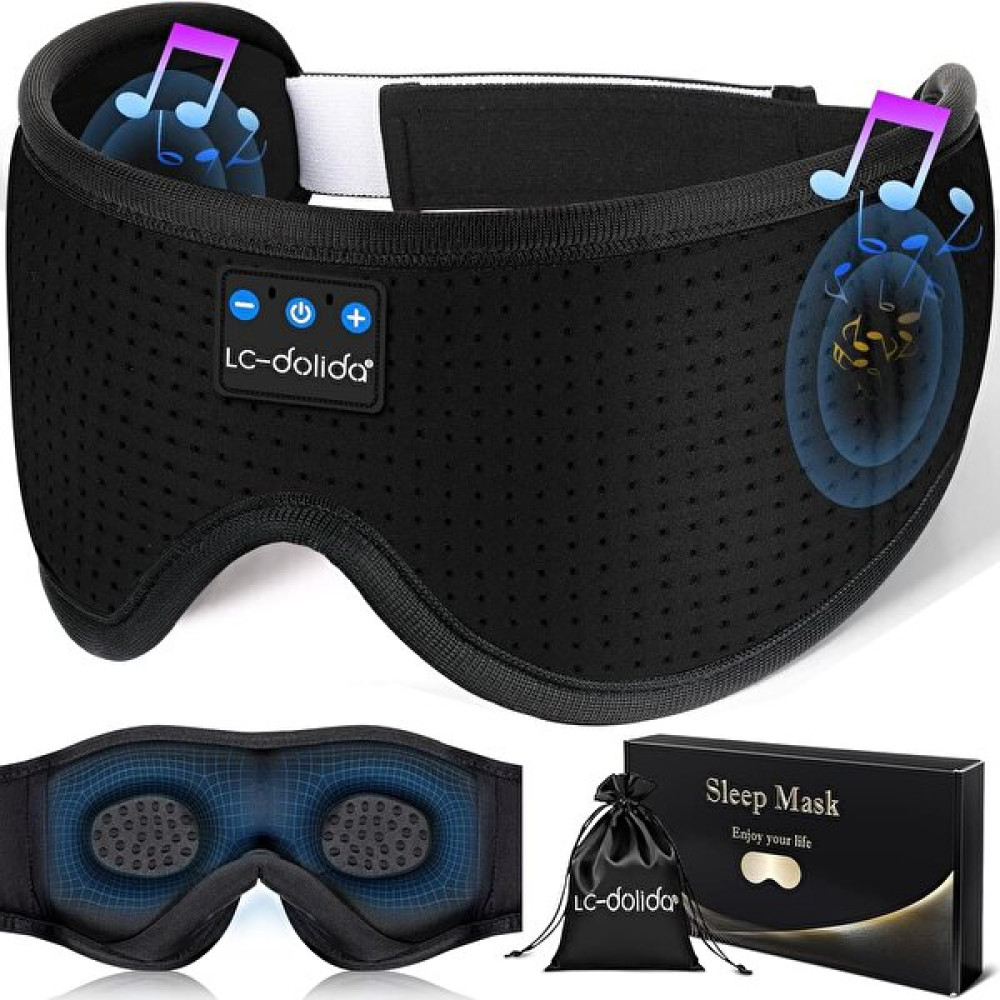 LC-Dolida 3D Uyku Maskesi Bluetooth Kablosuz Müzik Zarif Siyah Bluetooth Kulaklık Fiyatı