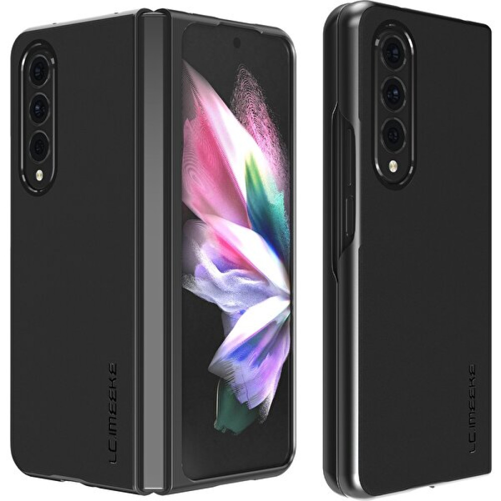 LC Imeeke Samsung Galaxy Z Fold4 5g Pembesi Için Lc.ımaeke Düz Deri Kılıf (Yurt Dışından) - Siyah Cep Telefonu Kılıfı Fiyatı