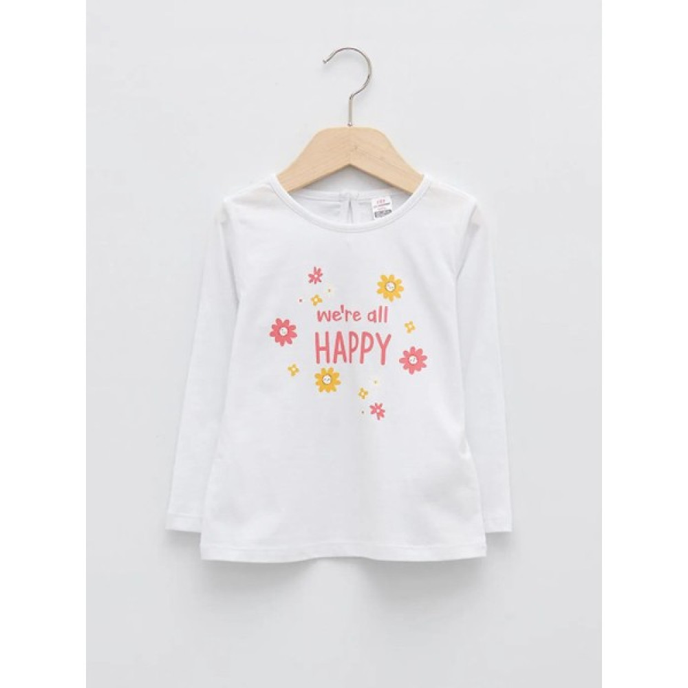 LC Waikiki Baby Bisiklet Yaka Uzun Kol Baskılı Kız Bebek Tişört Kadın Pantolon Fiyatı