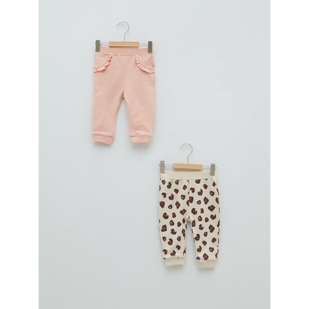 LC Waikiki Lcw Baby Beli Lastikli Pamuklu Kız Bebek Pantolon 2'li Bebek Pantolon Fiyatı