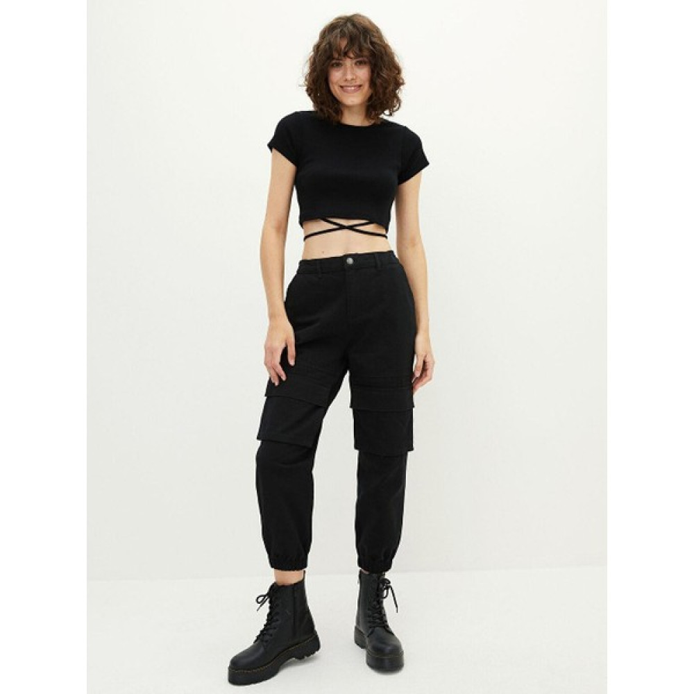 LC Waikiki Lcw Casual Normal Bel Standart Fit Cep Detaylı Gabardin Kadın Jogger Pantolon Kadın Pantolon Fiyatı