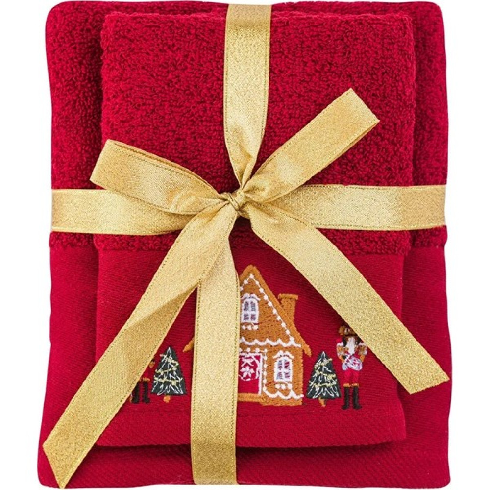 LCW Home Pamuklu Nakışlı Havlu Seti 2'li - Kırmızı - 30 x 50 cm El / Yüz Havlusu Fiyatı