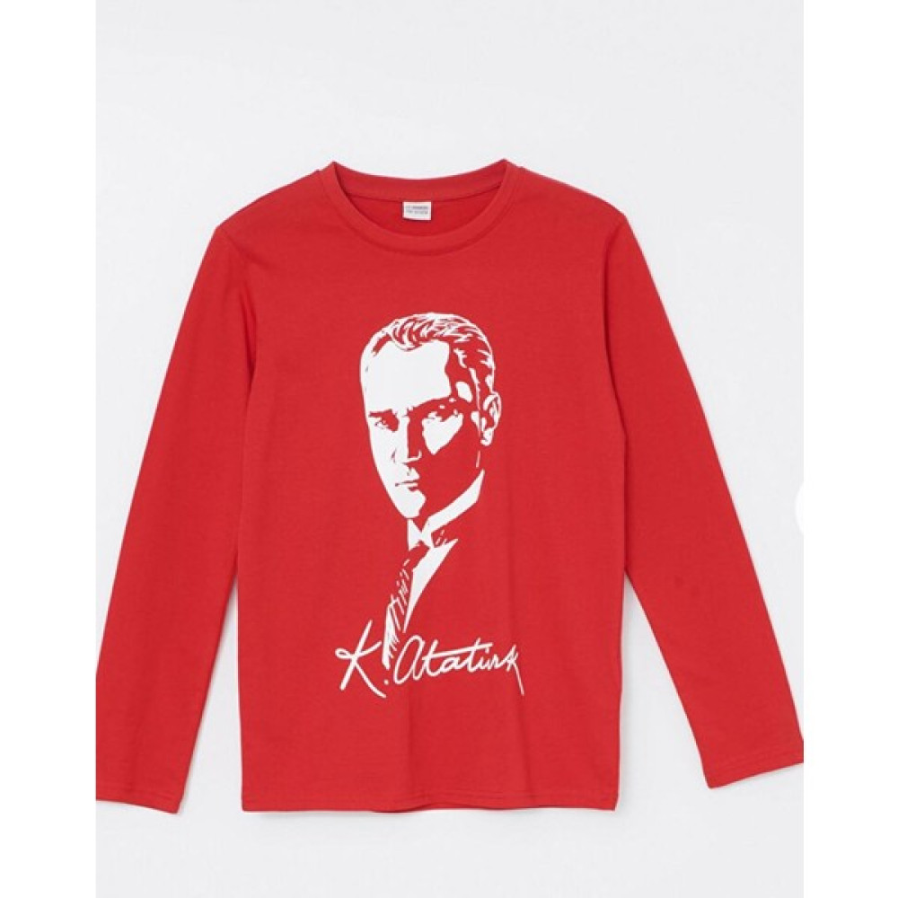 Lcw Kids Kırmızı Bisiklet Yaka Atatürk Baskılı Erkek Çocuk Tişört Erkek Çocuk T-shirt Fiyatı