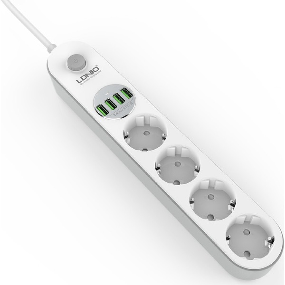 Ldnio Grup Priz 4lü - 3.4A 4x USB Çıkışlı 2 metre -SE4432 Prizler Fiyatı