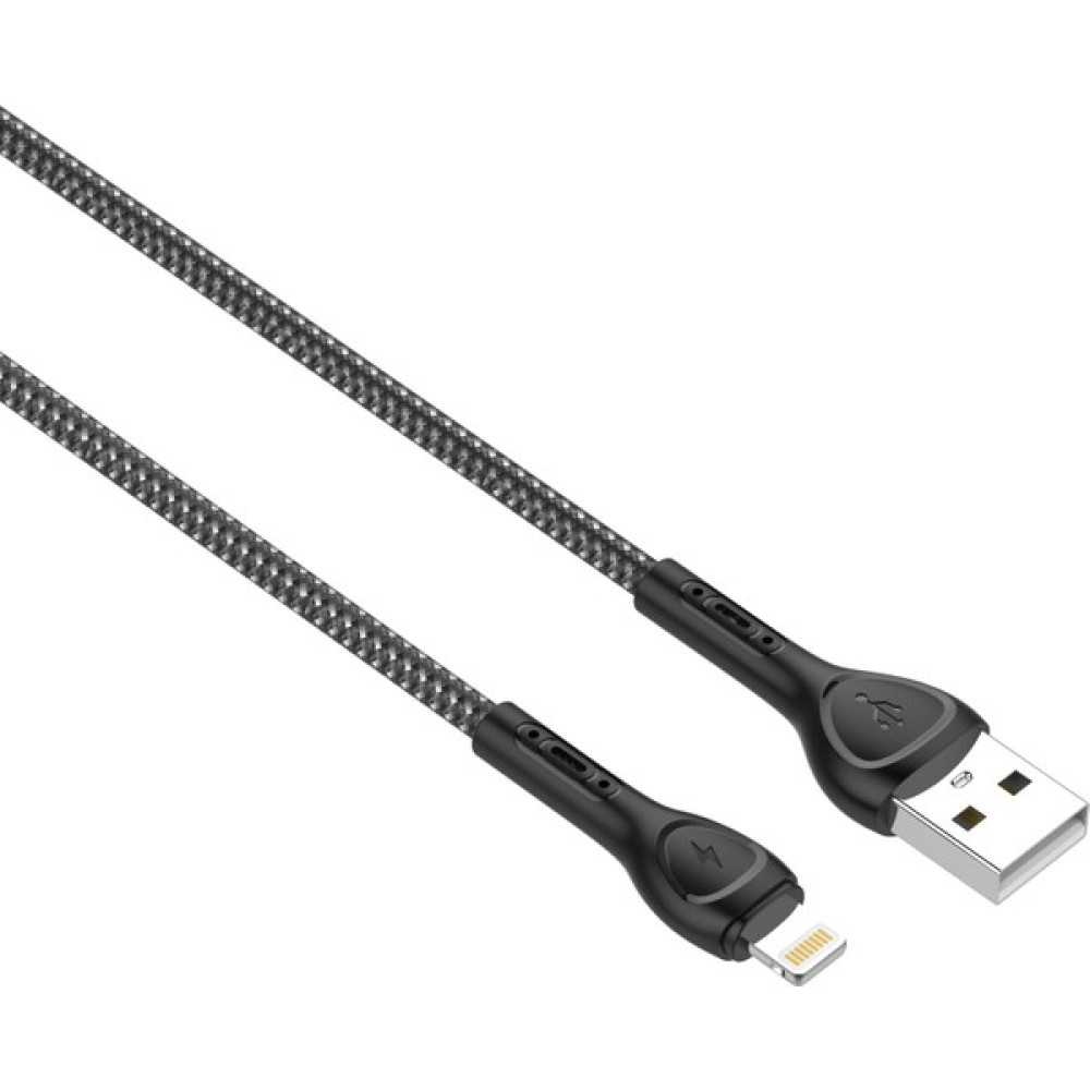 Ldnıo Hızlı Şarj Kablosu 2 m Lightning-LS482 - Gri Cep Telefonu Kablosu Fiyatı