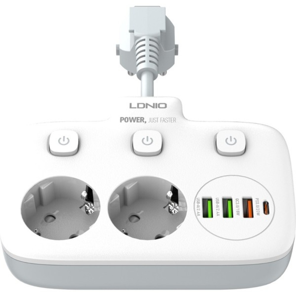 Ldnıo SE2435 3 USB + Pd 2 Li Akım Koruyuculu Akıllı Priz 20W Şarj Adaptörü - 50 Adet Prizler Fiyatı