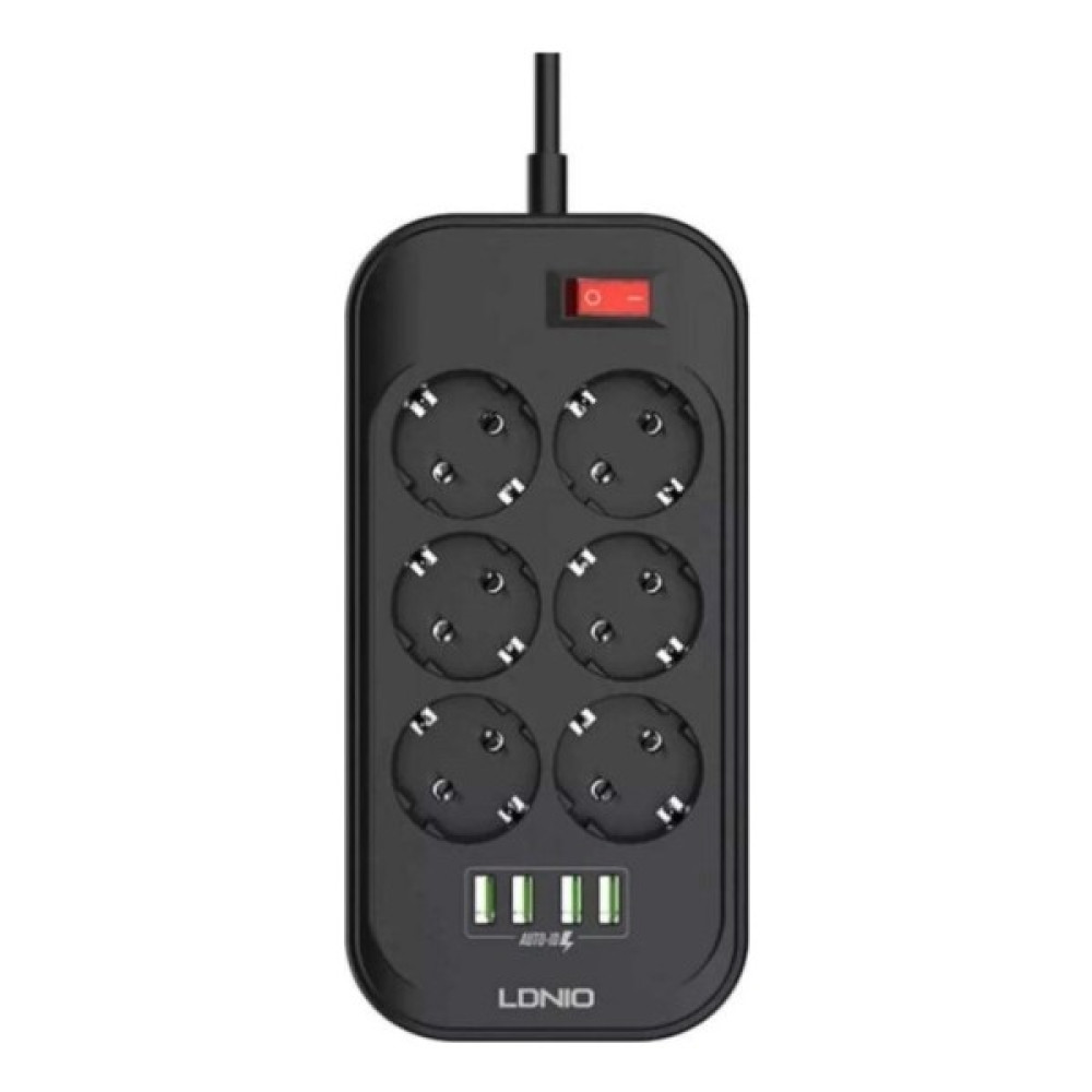 Ldnio SE6403 6'lı Siyah Akım Korumalı Priz Prizler Fiyatı