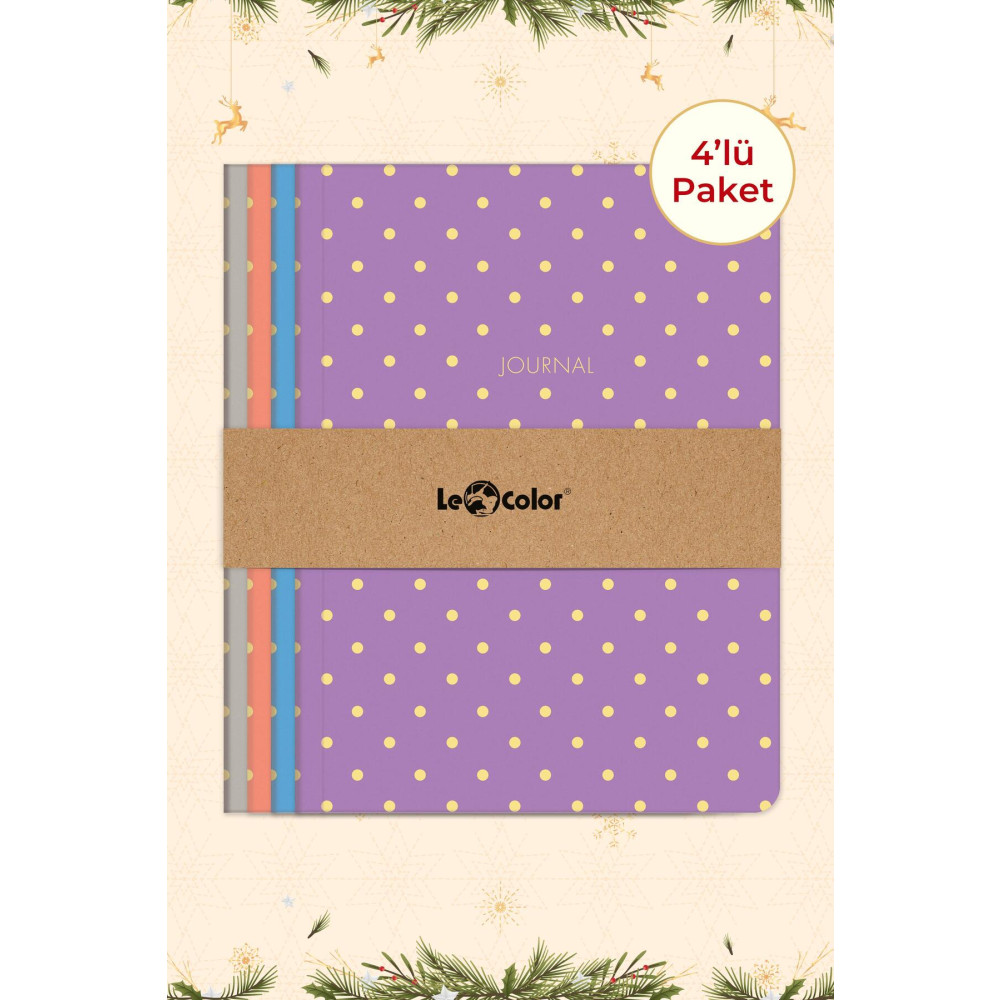 Le Color 4lü Defter Seti 14x20 Ciltli Çizgili 128 Sayfa Defter Fiyatı