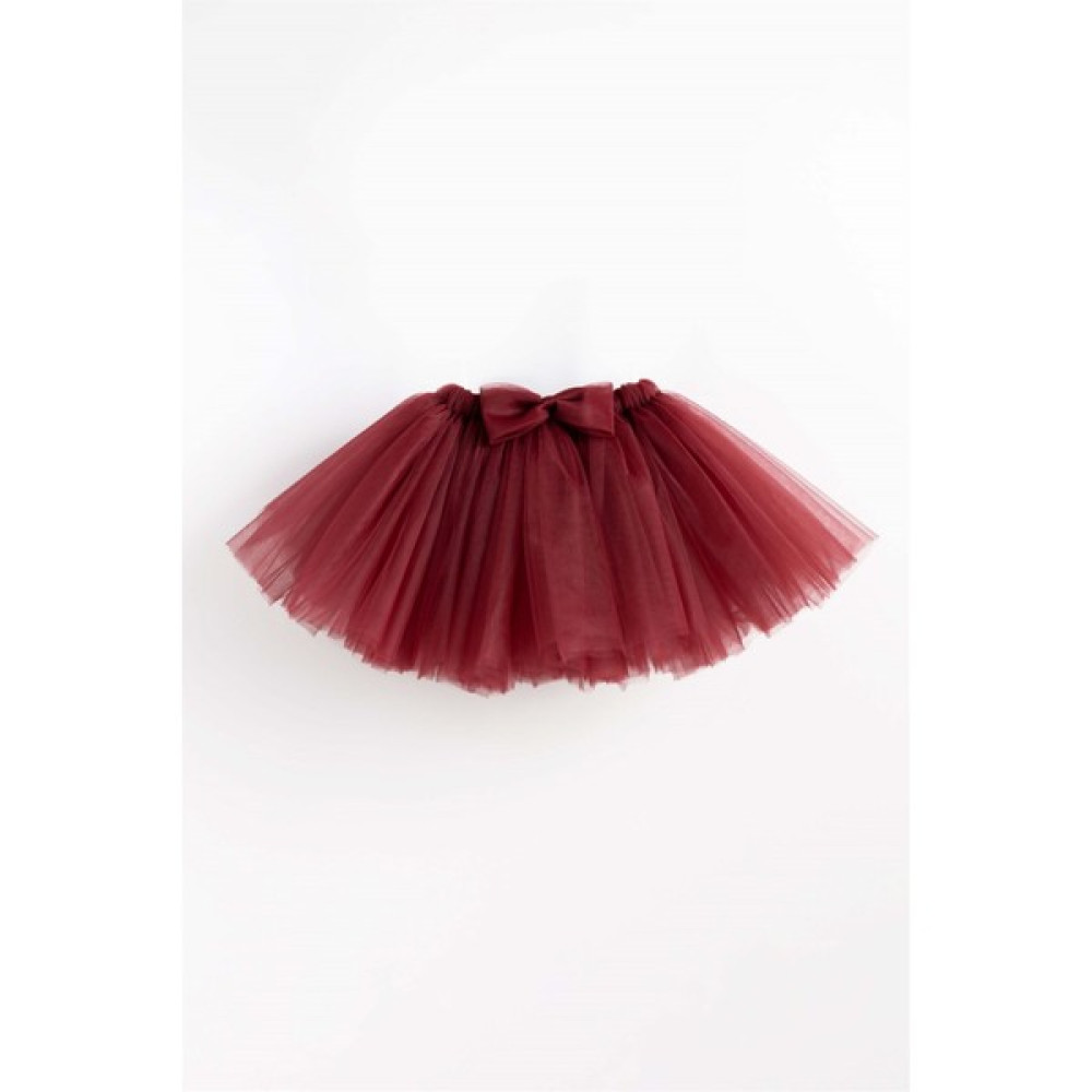 Le Mabelle Bordo Fiyonklu Tül Etek Evelyn Etek Fiyatı