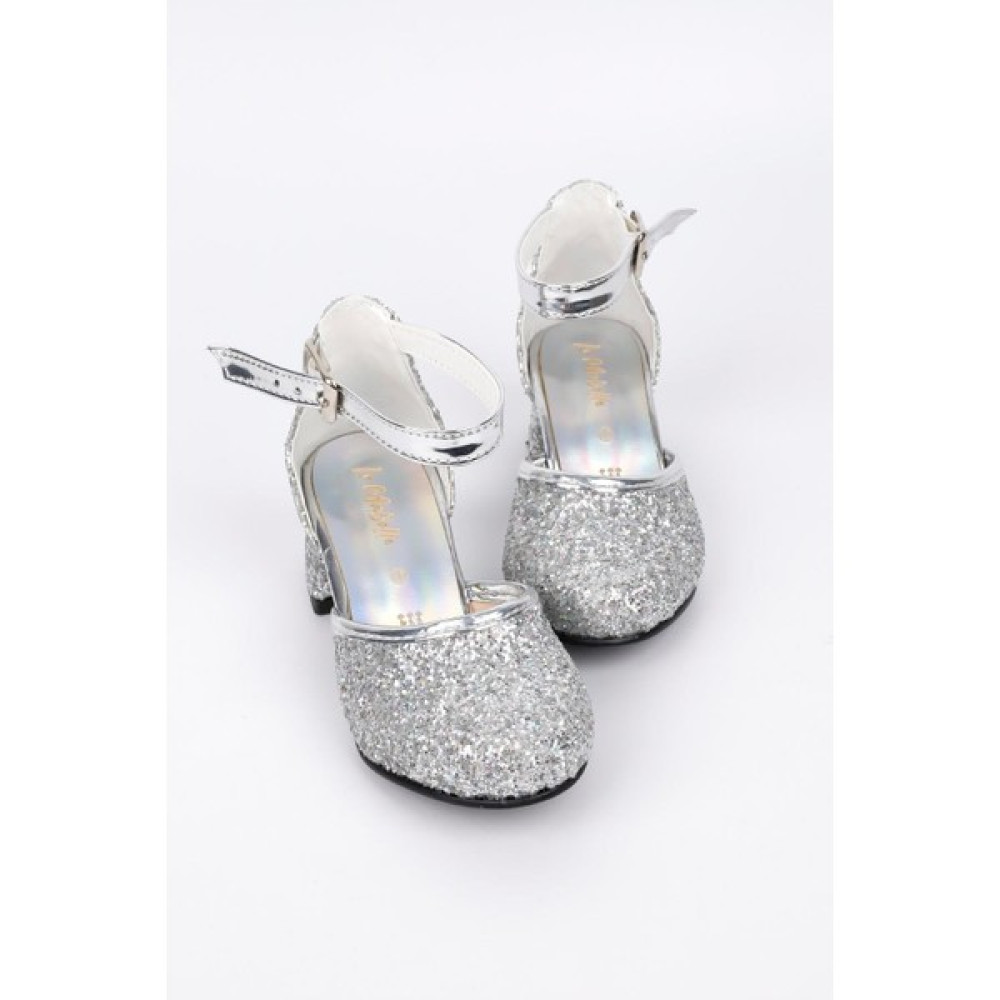 Le Mabelle Gümüş Simli Topuklu Kız Çocuk Ayakkabı Kız Çocuk Günlük Ayakkabısı Fiyatı