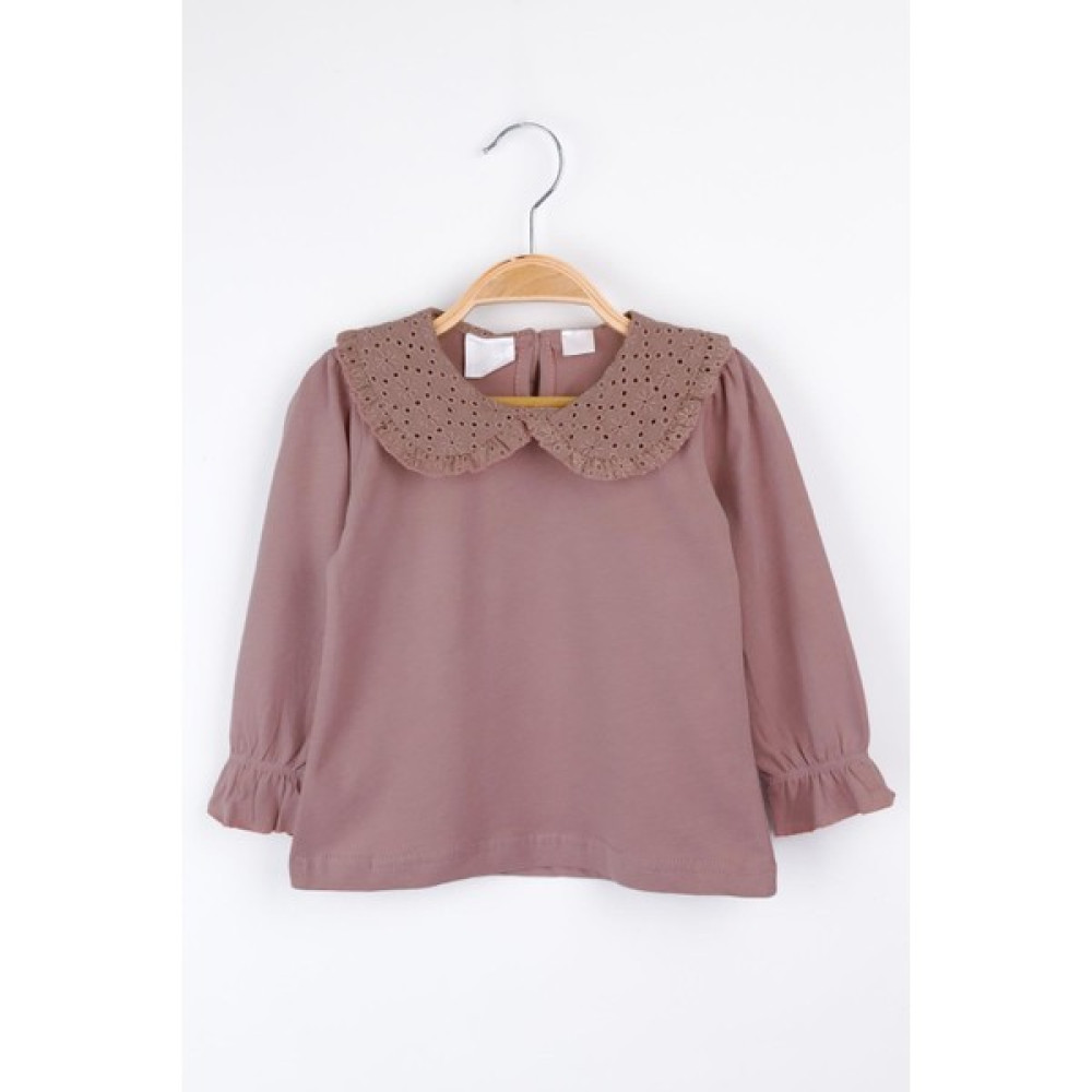 Le Mabelle Mürdüm Güpür Yaka Detaylı Kız Çocuk Bluz - Joyce Kız Çocuk Sweatshirt Fiyatı