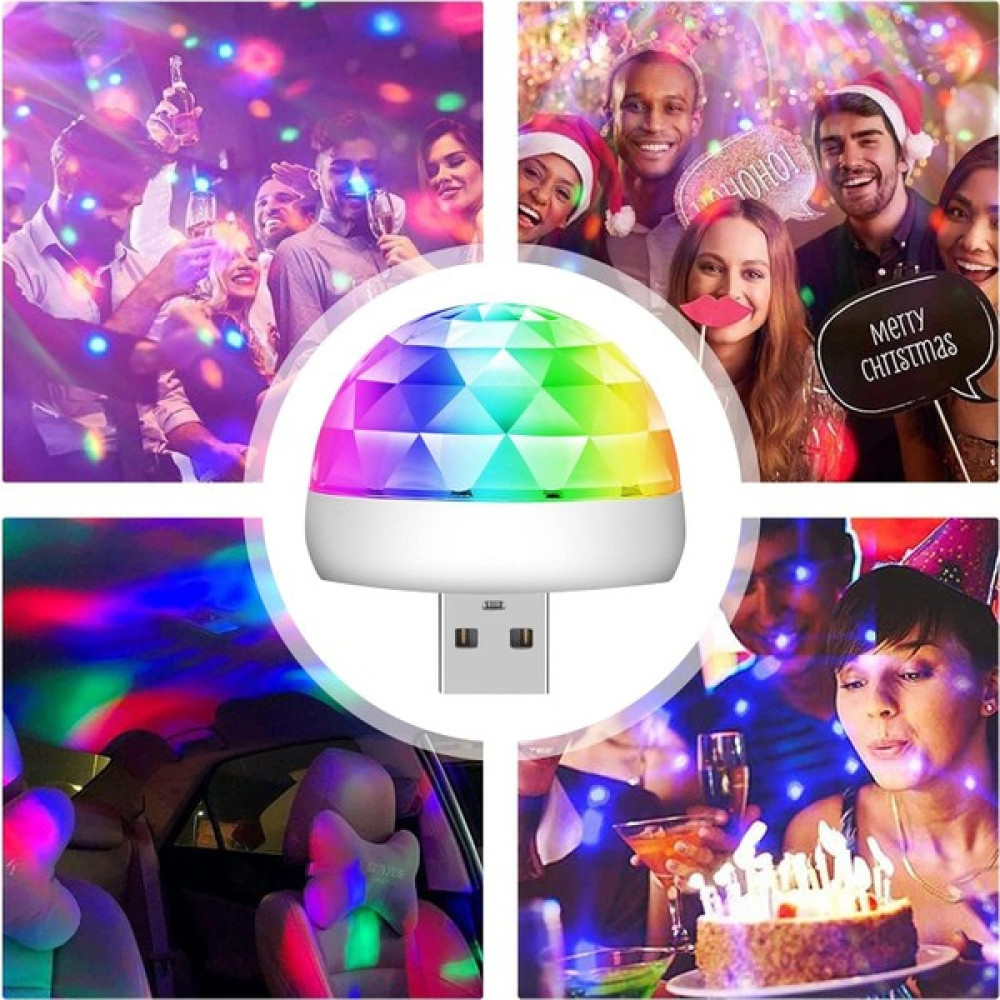 Le Moins Cher USB Disko Topu Sese Duyarlı Renkli Canlı Işık Rgb Müzik Duyarlı Oto Seyahat Ürünleri Fiyatı