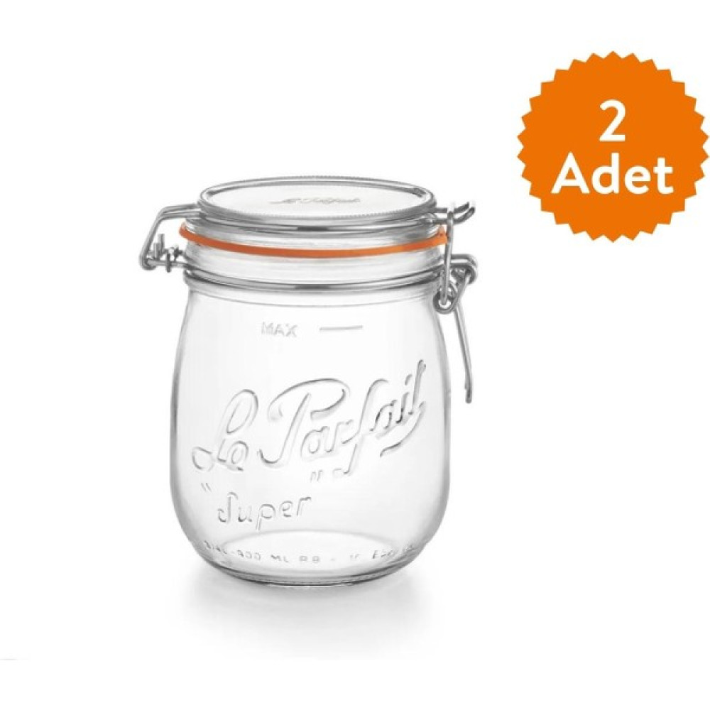 Le Parfait Super Cam Kavanoz 750 ml (2 Adet) - Şeffaf - 2 Adet Saklama Kapları Fiyatı