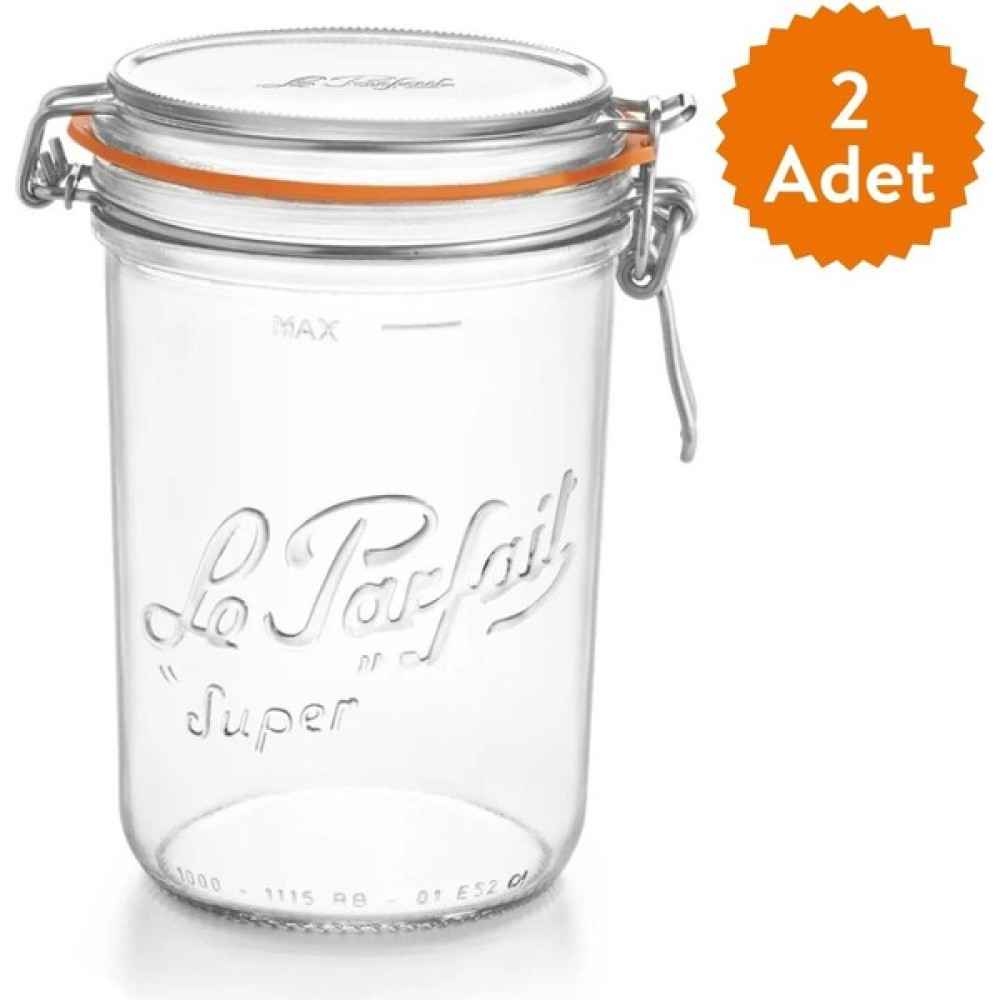 Le Parfait Super Terrines Klipsli/contalı Cam Kavanoz 1l (2 Adet) Saklama Kapları Fiyatı