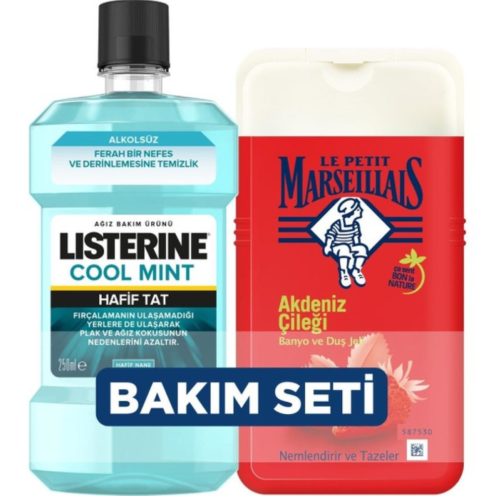 Le Petıt Marseıllaıs Akdenız Cılegı Dus Jelı 250 Ml+ Lısterıne Cool Mınt Ağız Bakım Ürünü 250 ml Ağız Gargara ve Spreyi Fiyatı