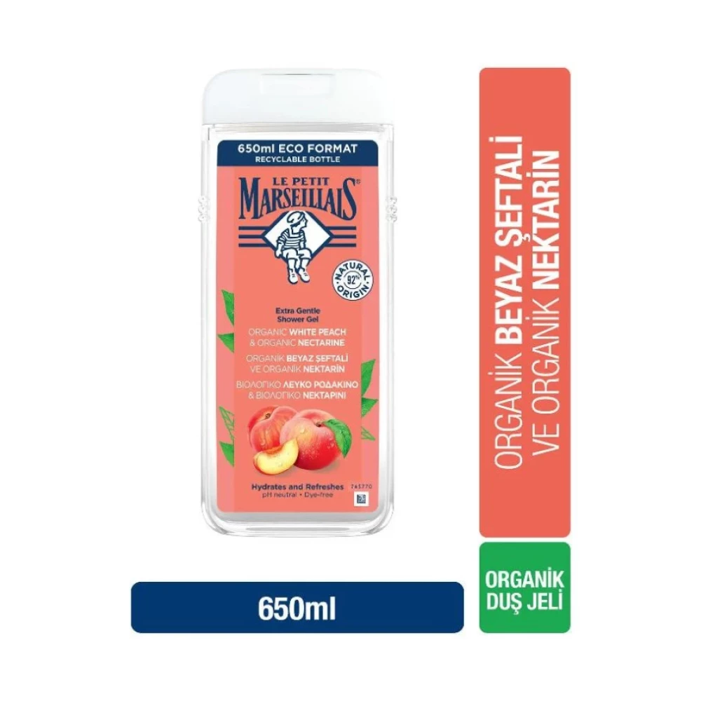 Le Petit Marseillais Beyaz Seftali Ve Nektarin Dus Jeli 650 Ml Duş Jelleri ve Banyo Köpükleri Fiyatı