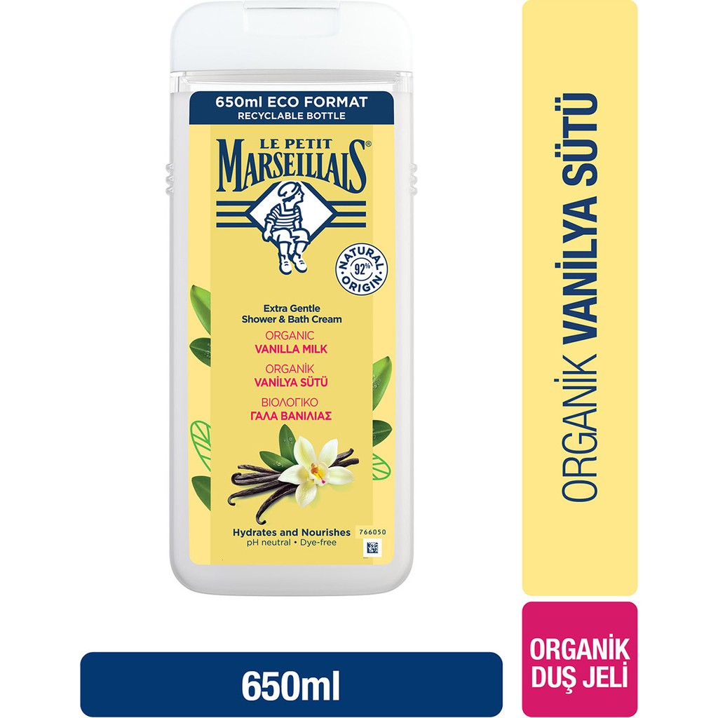 Le Petit Marseillais Duş Jeli Organik Vanilya Sütü 650 ml Nemlendirici ve Besleyici Formül Diğer Fiyatı