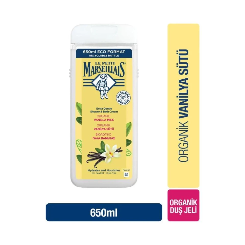Le Petit Marseillais Dus Jeli Vanilya Sutu 650Ml Duş Jelleri ve Banyo Köpükleri Fiyatı