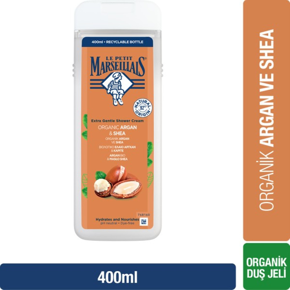 Le Petit Marseillais Organik Argan ve Shea 400 ml Duş Jeli Duş Jelleri ve Banyo Köpükleri Fiyatı