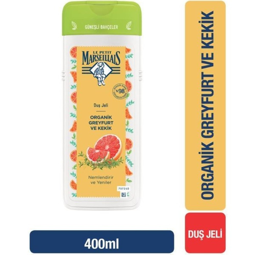 Le Petit Marseillais Organik Greyfurt ve Kekik Duş Jeli 400 ml Duş Jelleri ve Banyo Köpükleri Fiyatı