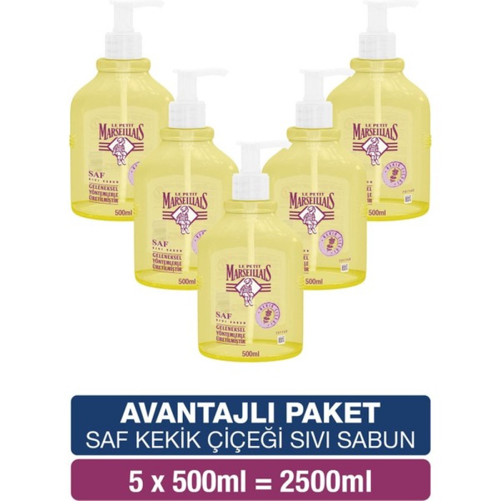 Le Petit Marseillais Saf Sıvı Sabun Kekik Yağı 500 ml X5 Avantajlı Paket - 369 Sabunlar Fiyatı