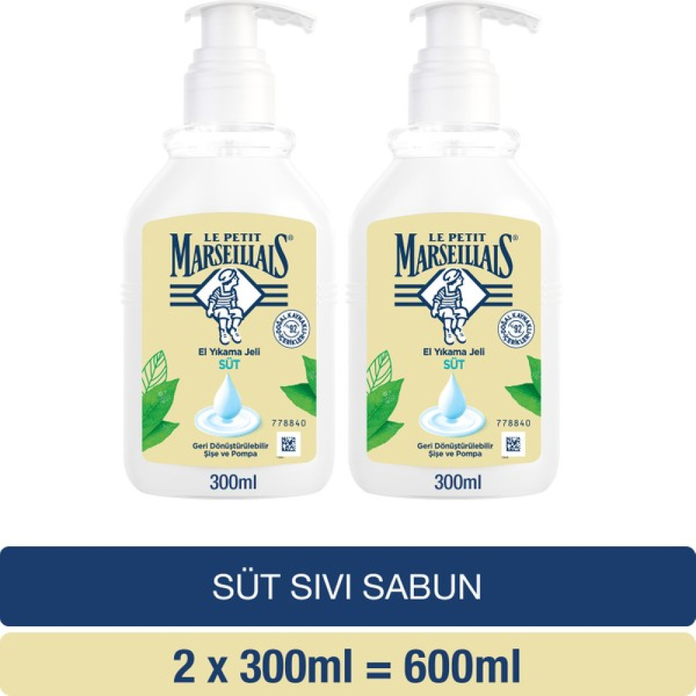 Le Petit Marseillais Süt Sıvı Sabun 300 ml x 2 Adet Sabunlar Fiyatı