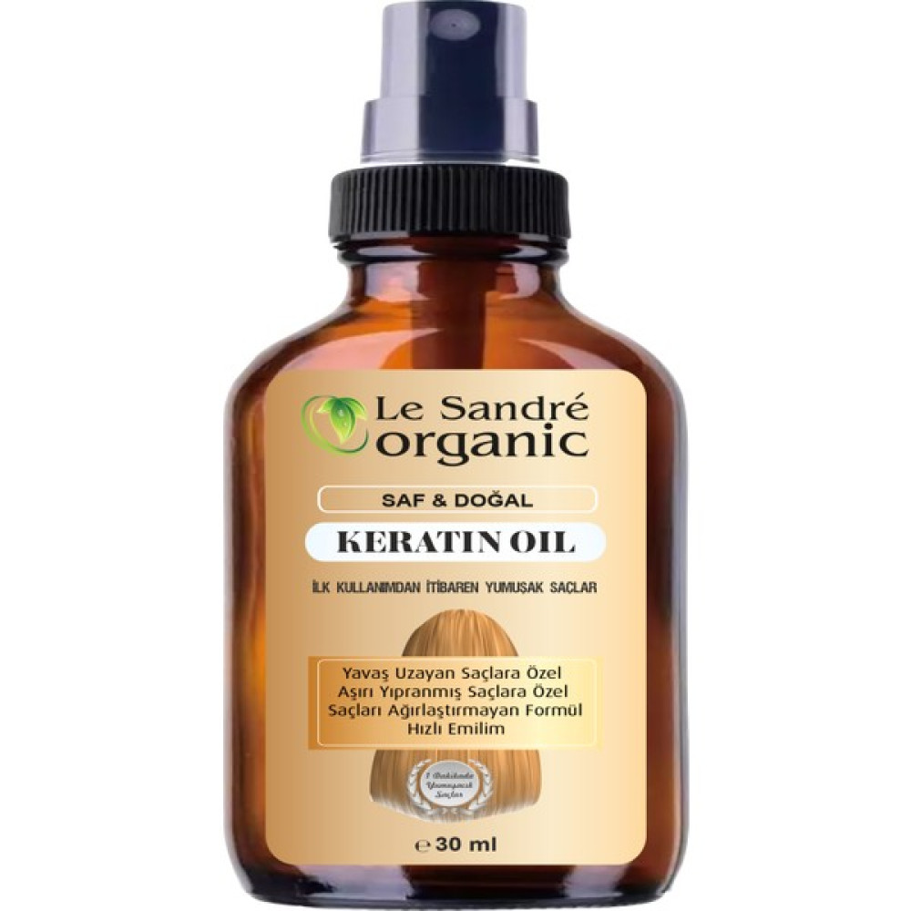 Le Sandre Organics Aşırı Yıpranmış Saçlar Için Keratin Bakım Yağı 30 ml Saç Bakım Maskeleri & Serumlar & Spreyler Fiyatı