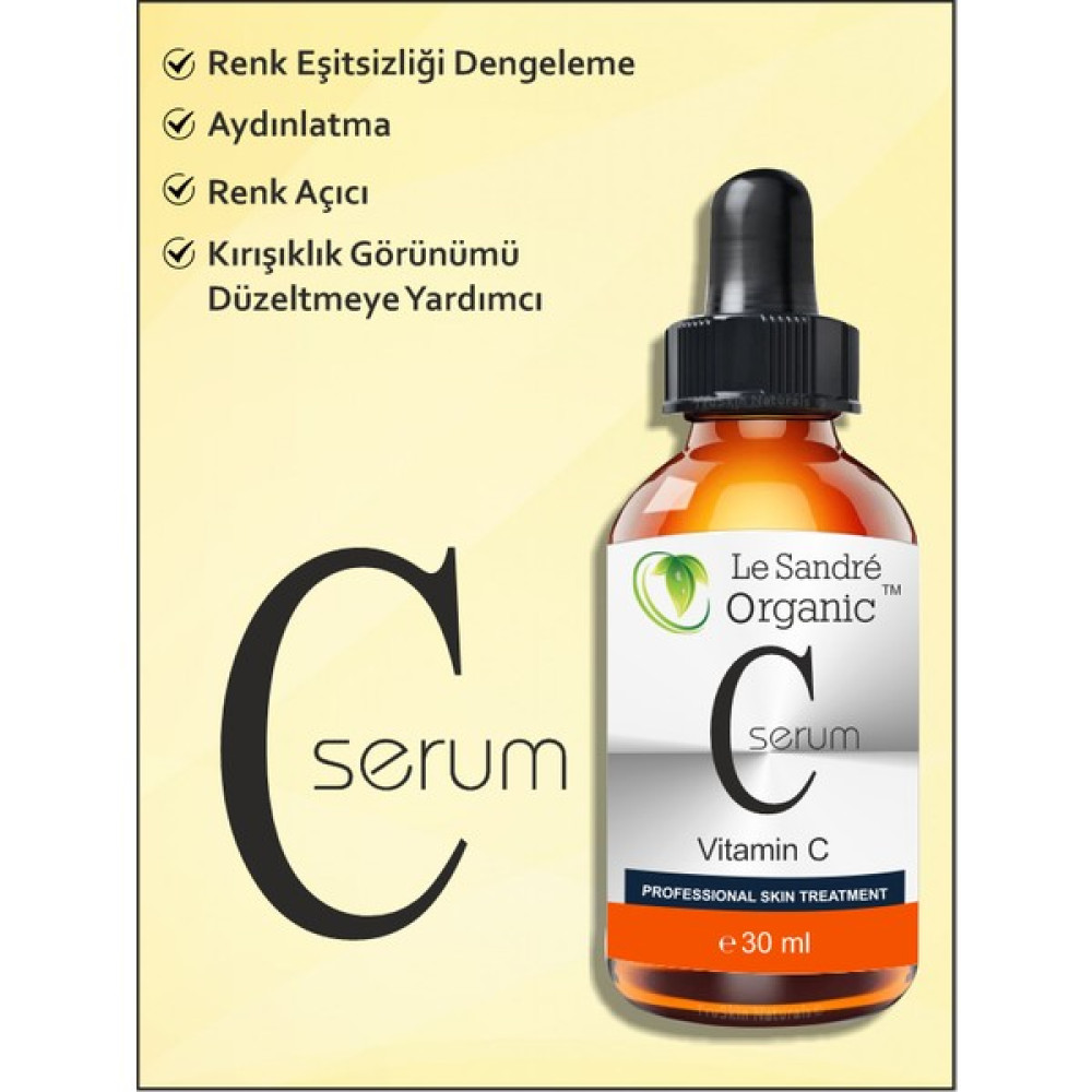 Le Sandre Organics C Vitamini Serum Aydınlatıcı 30 ml Anti-Aging / Yaşlanma Karşıtı Fiyatı