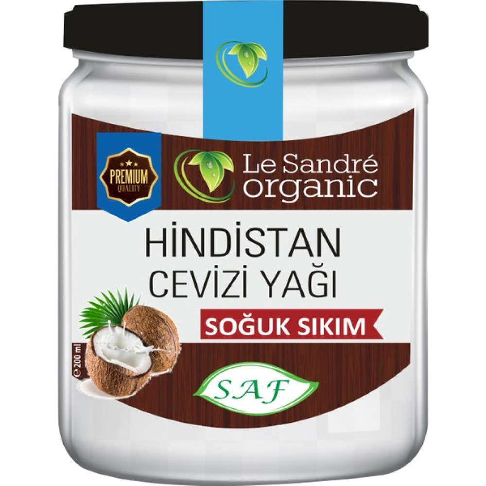 Le Sandre Organics Soğuk Sıkım Hindistan Cevizi Yağı 200 ml Bitkisel Yağlar Fiyatı