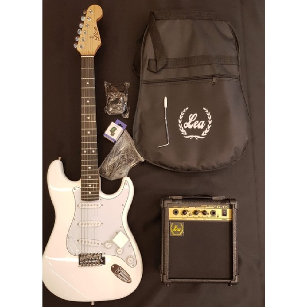 Lea Elektro Gitar Seti Beyaz Elektro Gitarlar Fiyatı