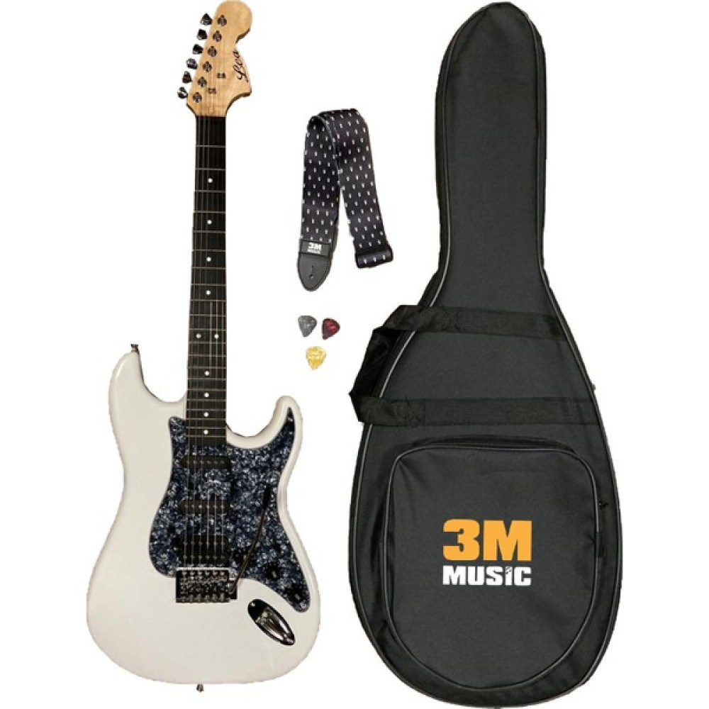 Lea Hss Manyetik Elektro Gitar White Jaguar Elektro Gitar Kılıf Askı Pena Dahil Set - Beyaz Elektro Gitarlar Fiyatı