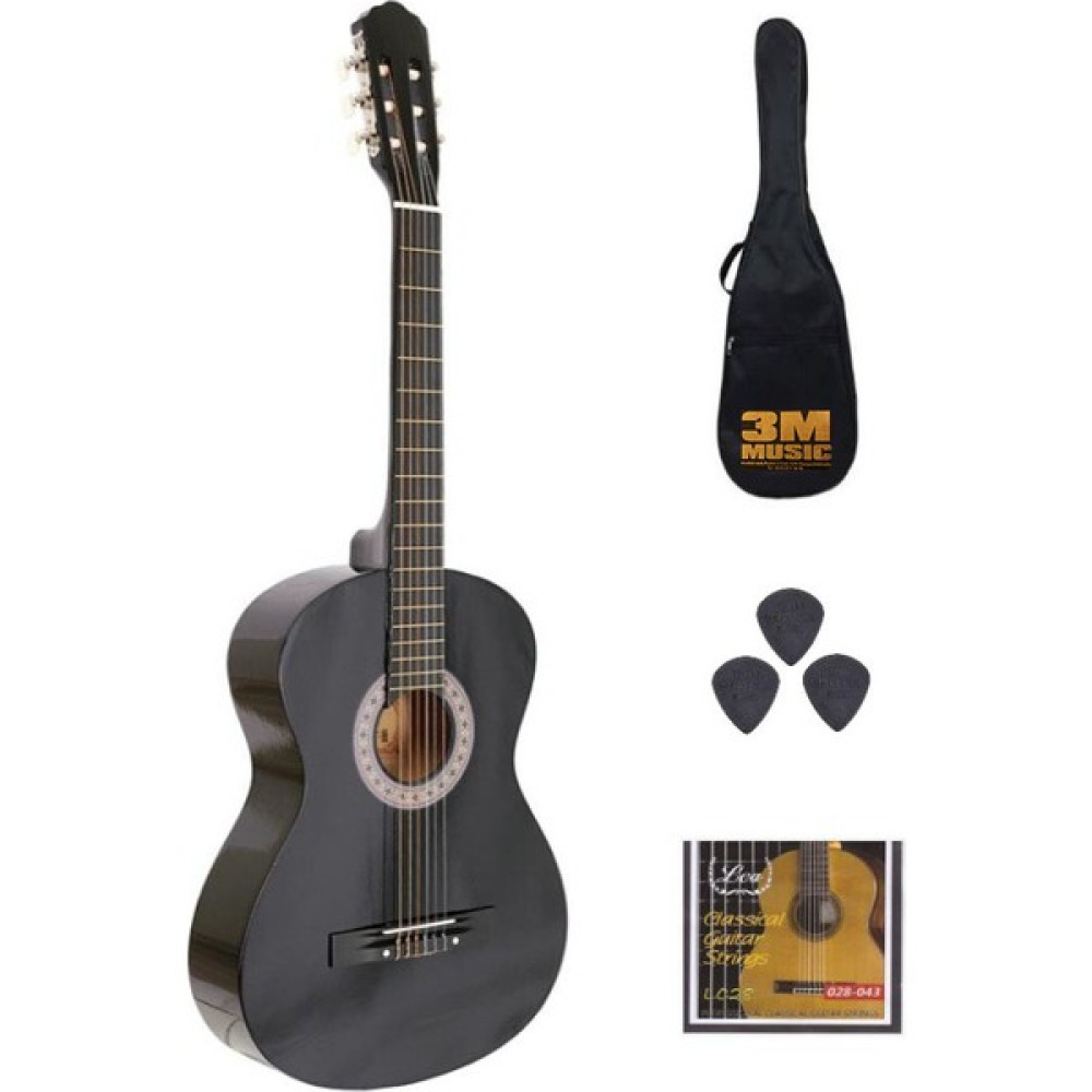 Lea Klasik Gitar Seti 4/4 Tam Boy - Siyah Klasik Gitarlar Fiyatı
