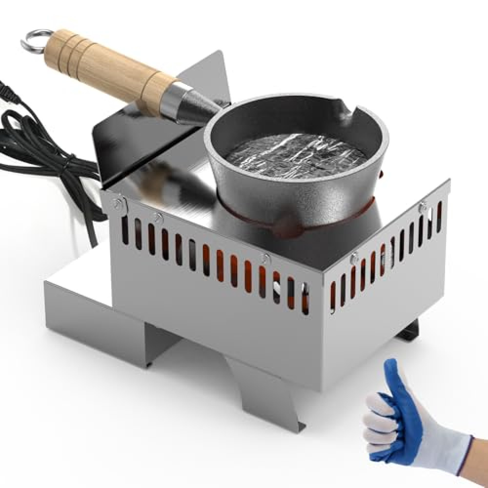 Lead Melting Pot for Fishing Weights and Bullet Molds, Max 5lbs Capacity Electric Melting Pot with Melting Pot Separated from Stainless Steel Base