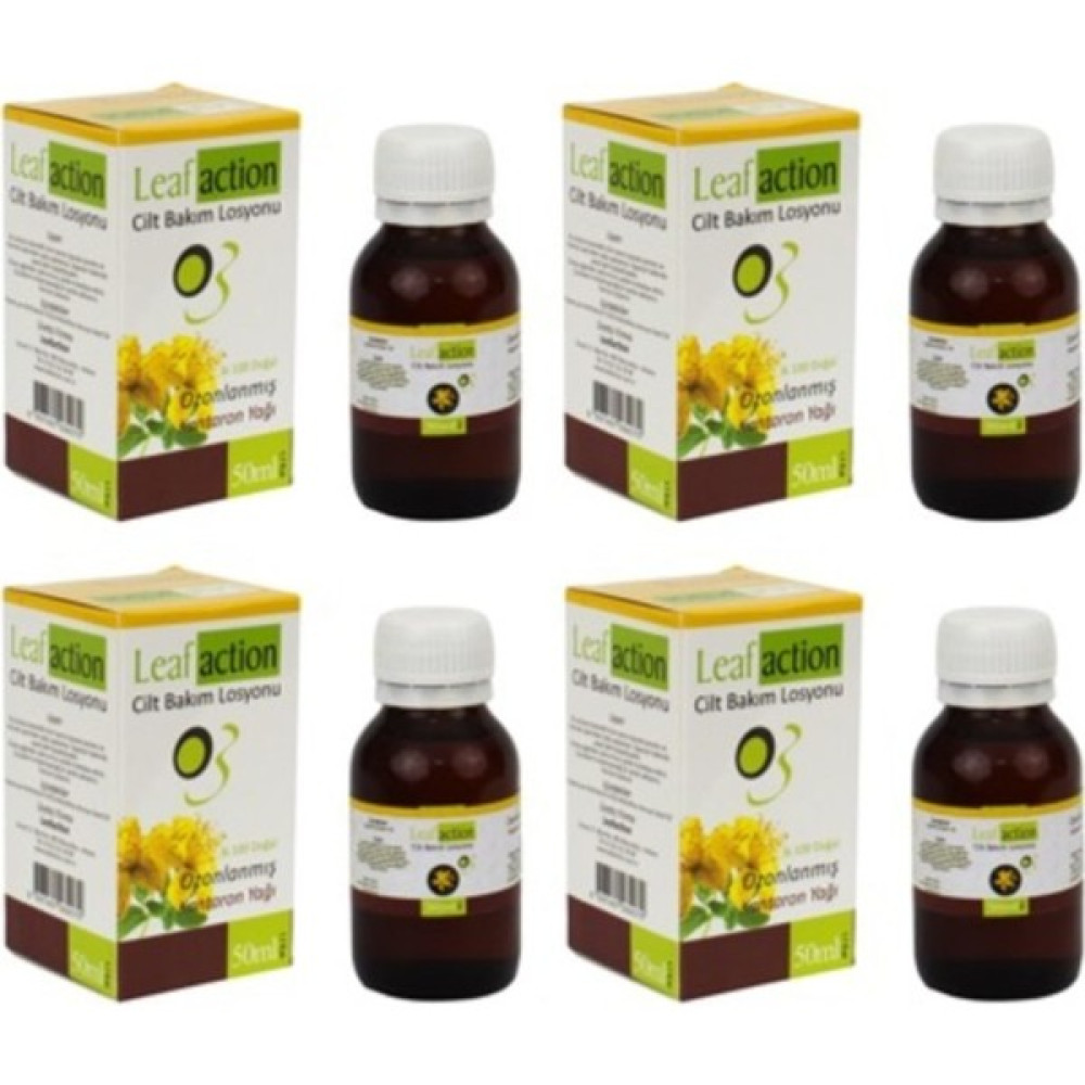 Leaf Action Ozon Yağı Ozonlanmış Kantaron Yağı 50 ml x 4 Adet Nemlendiriciler Fiyatı