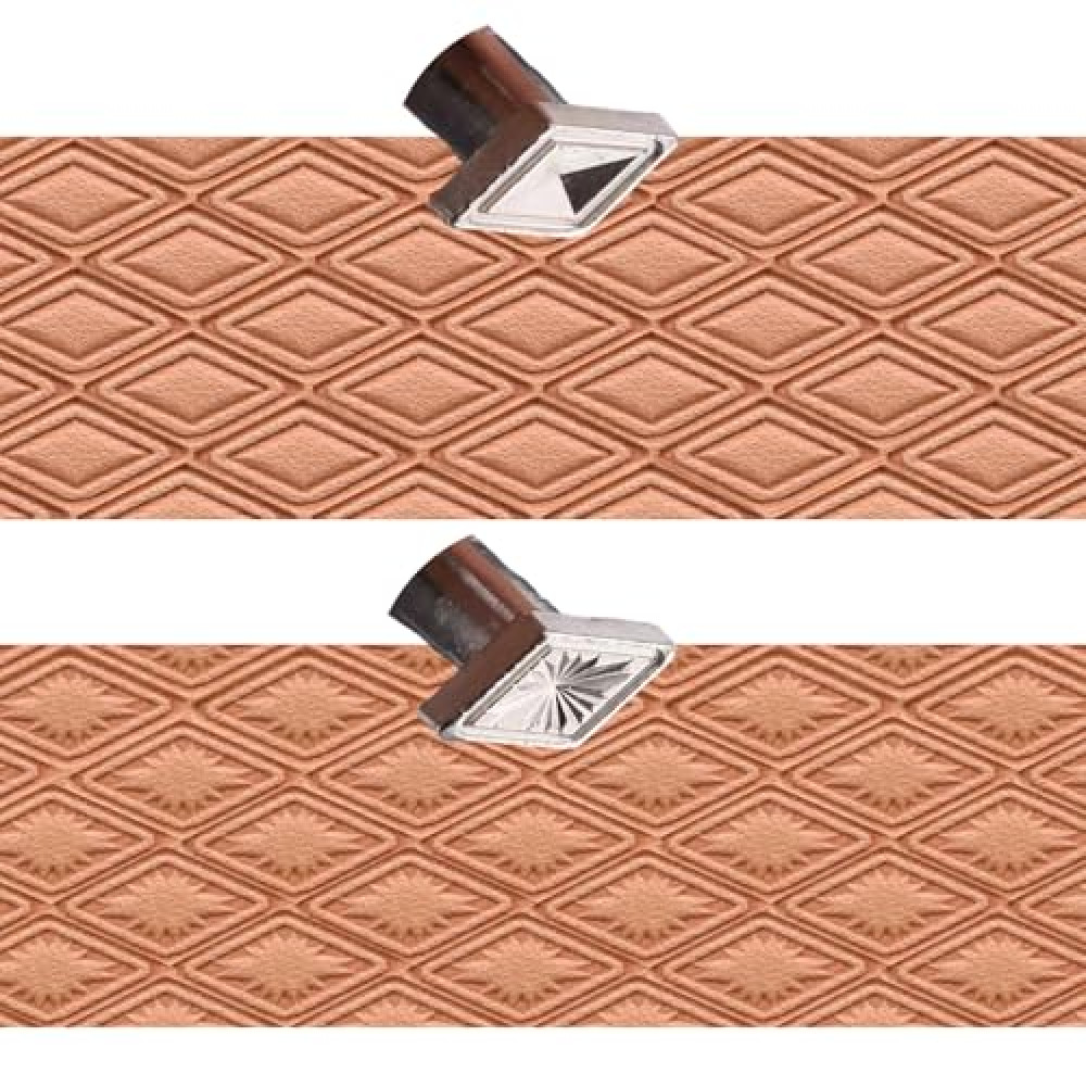 Leather Stamping Tools,2 Pack Professional Leather Stamps for Craft Working(84-18+87-38)