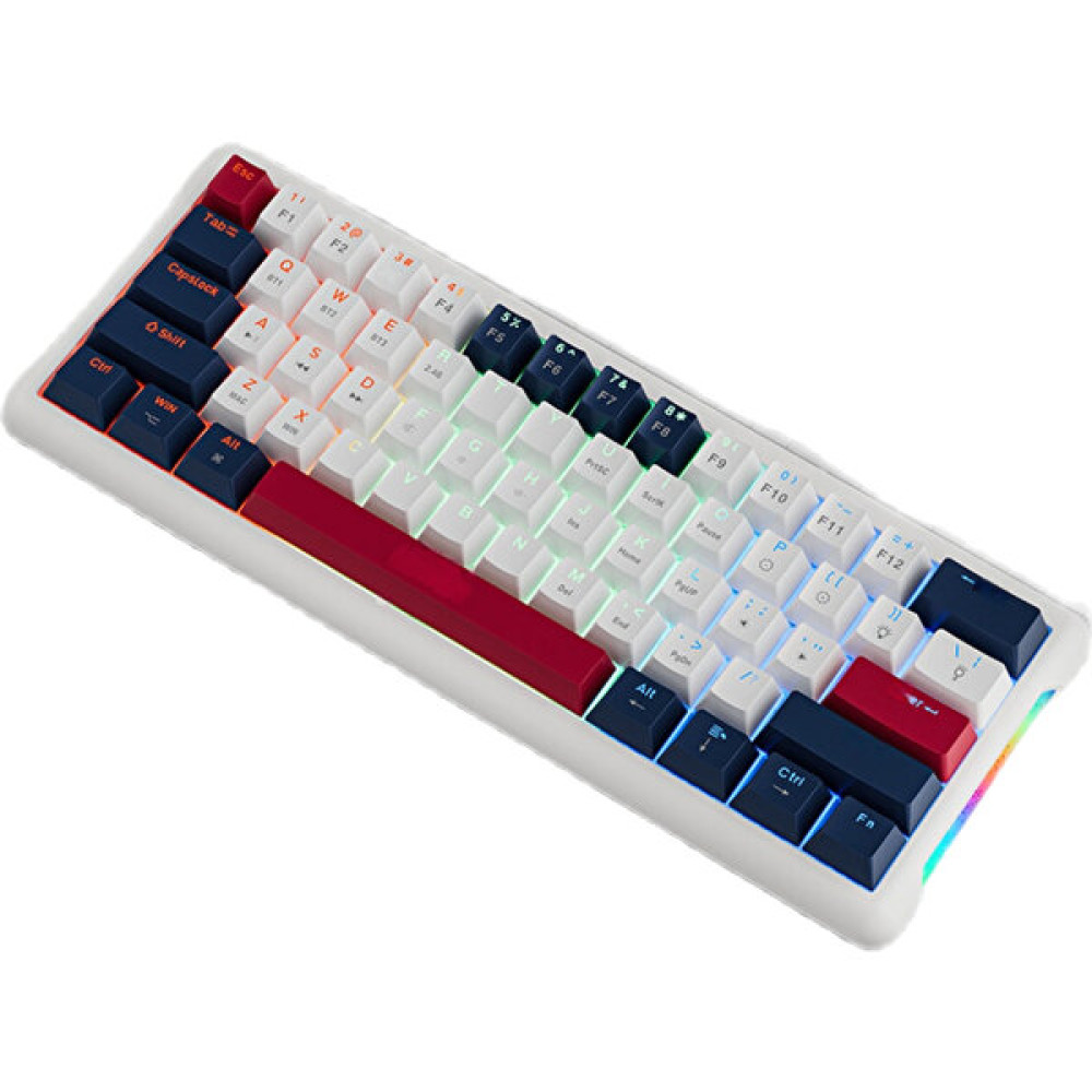 Leaven K610 Mini Kablolu Mekanik Rgb Işıklı Klavye 61 Tuşlu Kırmızı Switch Kompak ve Şık Tasarım Ingilizce Q Klavye 10CM x 29CM - Beyaz - Mavi Oyuncu Klavyesi Fiyatı