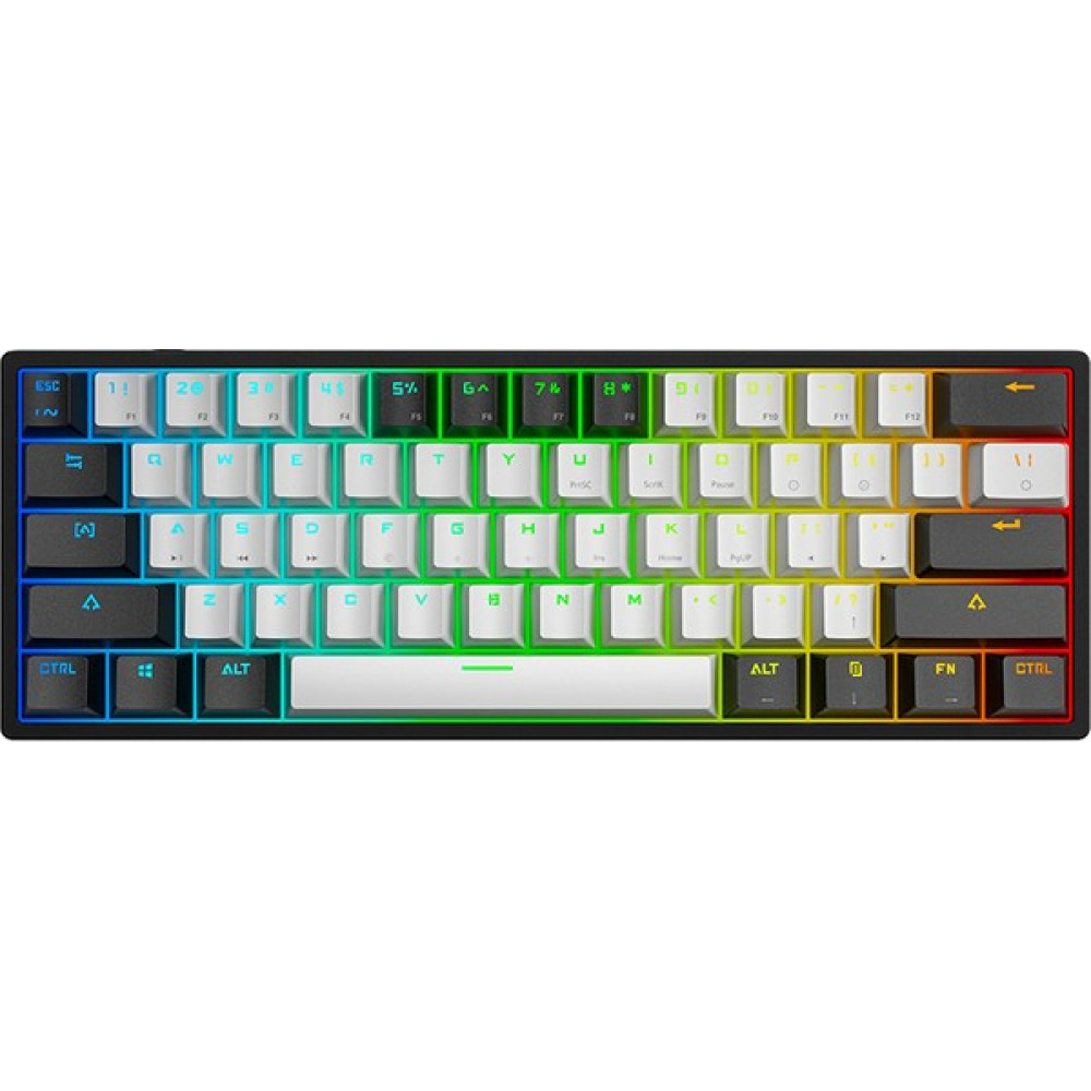 Leaven K620 Rgb 61 Tuş Mavi Switch Kablolu Tam Mekanik Klavye - Red switch - Beyaz - Siyah Oyuncu Klavyesi Fiyatı