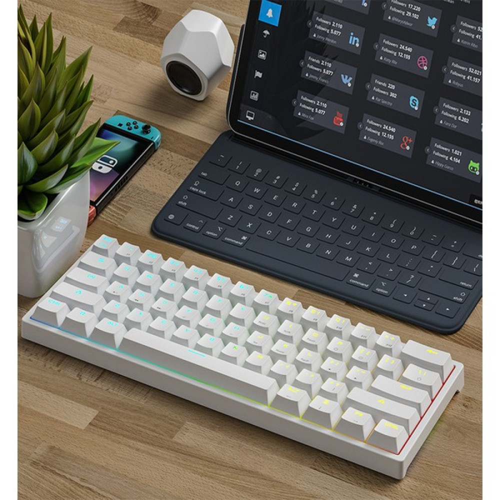 Leaven K620 Type-C Kablolu Mavi Switch Klavye LED Rgb 61 Tuşlu Rgb Mekanik Oyuncu Işıklı Klavye Ergonomik Tasarım Bilgisayar Pc Için Gaming Keyboar... Oyuncu Klavyesi Fiyatı