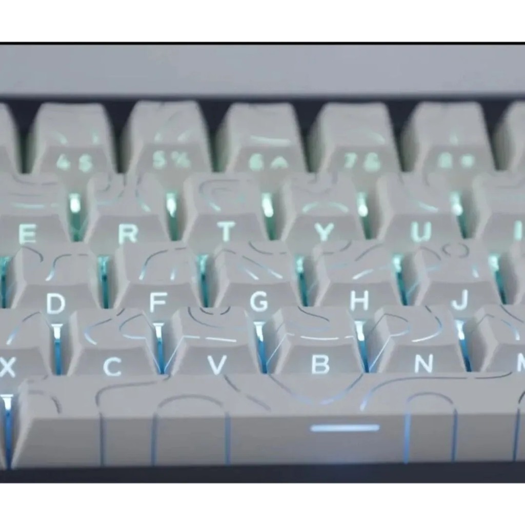 Leaven Mekanik Klavye Tuş Takımı-Pbt Çift Baskı Keycap Seti- Çizgi Desenli 97 Tuşlu -Beyaz Tuş Takımı Klavye - Mouse Fiyatı