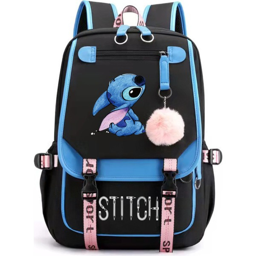 Lebeigo Yeni Lilo Stitch Stitch Stitch USB Şarj Edilebilir Okul Çantası Erkek ve Kadın Öğrenci Sırt Çantası Sırt Çantası (Yurt Dışından) - Kahverengi Okul Çantası Fiyatı