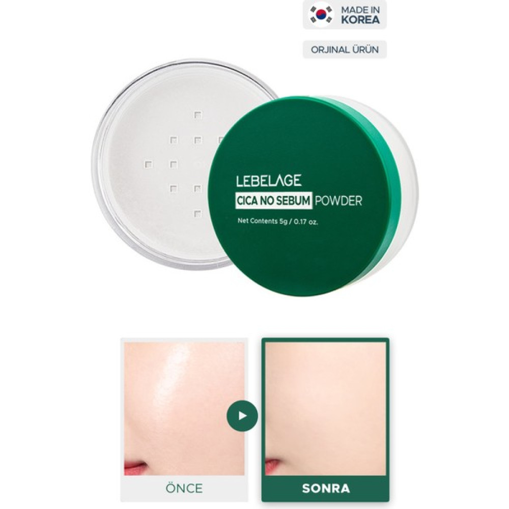 Lebelage Centella Içeren, Yağlanma Karşıtı ve Makyaj Sabitleyici Toz Pudra Cica No Sebum Powder Makyaj Ürünleri Fiyatı
