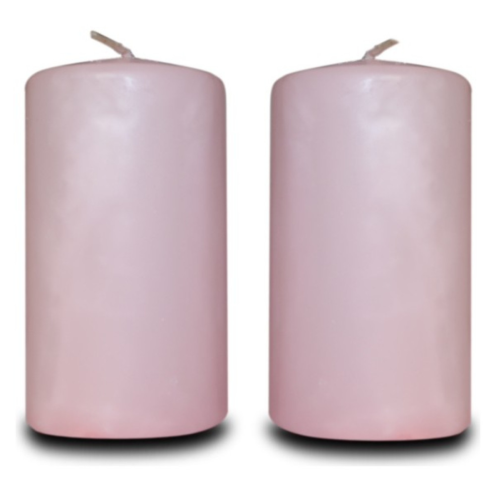 Lecarbee Candles 2'li Silindir Mum - Pembe Dekoratif Mum Fiyatı