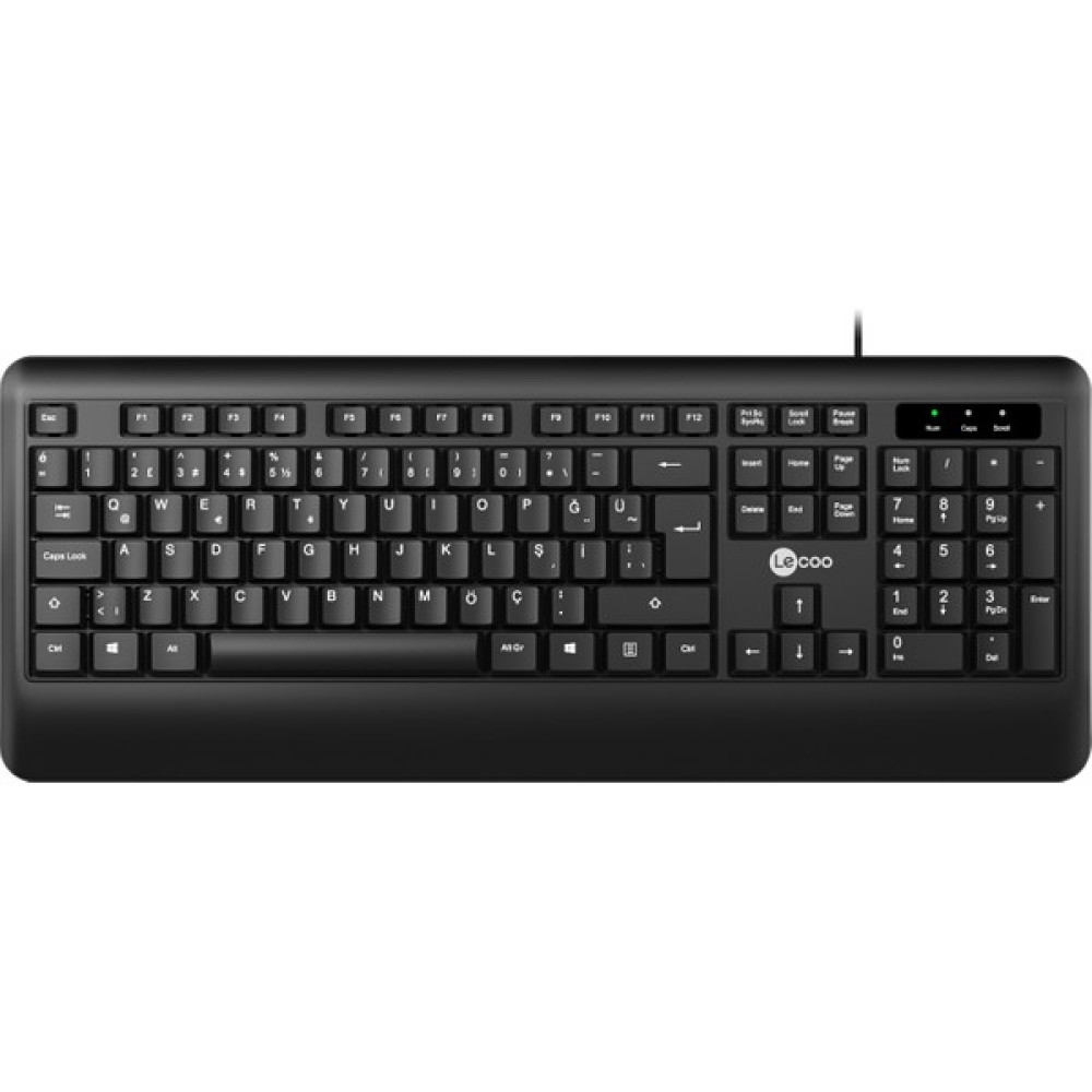 Lecoo Lenovo Lecoo KB104 USB Kablolu Türkçe Q Klavye Siyah Oyuncu Klavyesi Fiyatı