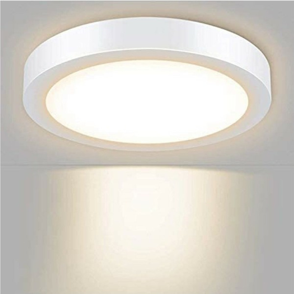 LED 18W Yuvarlak Beyaz Işık Sıvaüstü Slim Panel A++ Kalite Tavan Aydınlatma Armatürü - 6500K - Beyaz Işık Armatür Fiyatı